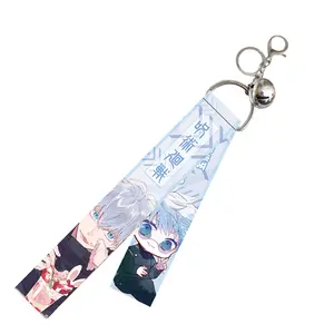 Anime JJK Keychain Gojo Satoru Fushiguro Megumi Phone Charm Accessories Pendant Keyring Bag Cute Cartoon Figure Pendant Keyring