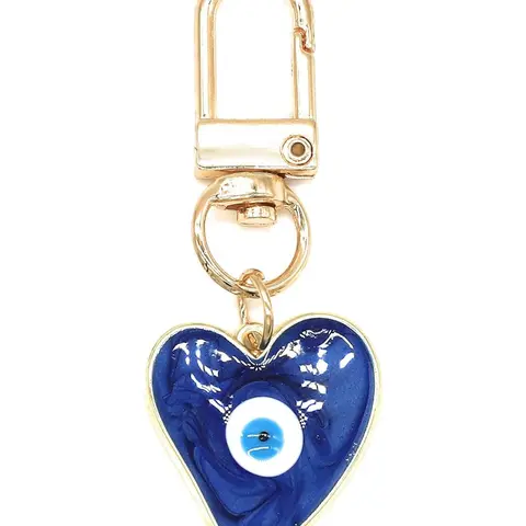 Evil Eye Design Heart Shaped Pendant, Fashionable Pendant for Women & Men, Casual Trendy Jewelry, Trendy All-match & Exquisite Jewelry for Birthday Gift, Aesthetic Jewelry Gift, Fashionable Jewelry Accessories, Stainless Steel Charm, Fashionable Charms