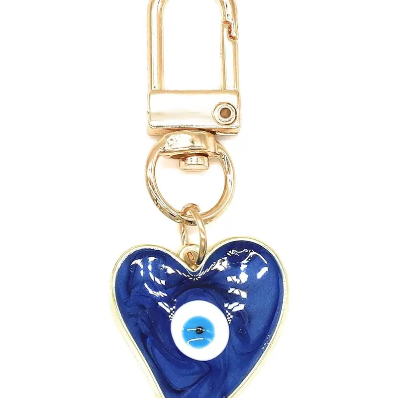 Evil Eye Design Heart Shaped Pendant, Fashionable Pendant for Women & Men, Casual Trendy Jewelry, Trendy All-match & Exquisite Jewelry for Birthday Gift, Aesthetic Jewelry Gift, Fashionable Jewelry Accessories, Stainless Steel Charm, Fashionable Charms