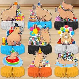Capybara Birthday Honeycomb Centerpieces, Capy Birthday Party Decorations, Capybara Theme Party Supplies, Baby Shower Table Decor