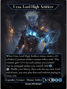 Urza, Lord High Artificer - Full Art Altered Art Custom Proxy Card