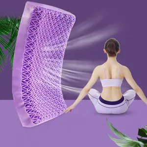 Silicone Pillow TPE Healthy Pressure-Free Neck Support Sleep Pillow Skin-Friendly Honeycomb Breathable Washable Home Pillow Wholesale Supportive Memory Foam Contoured Memory Foam