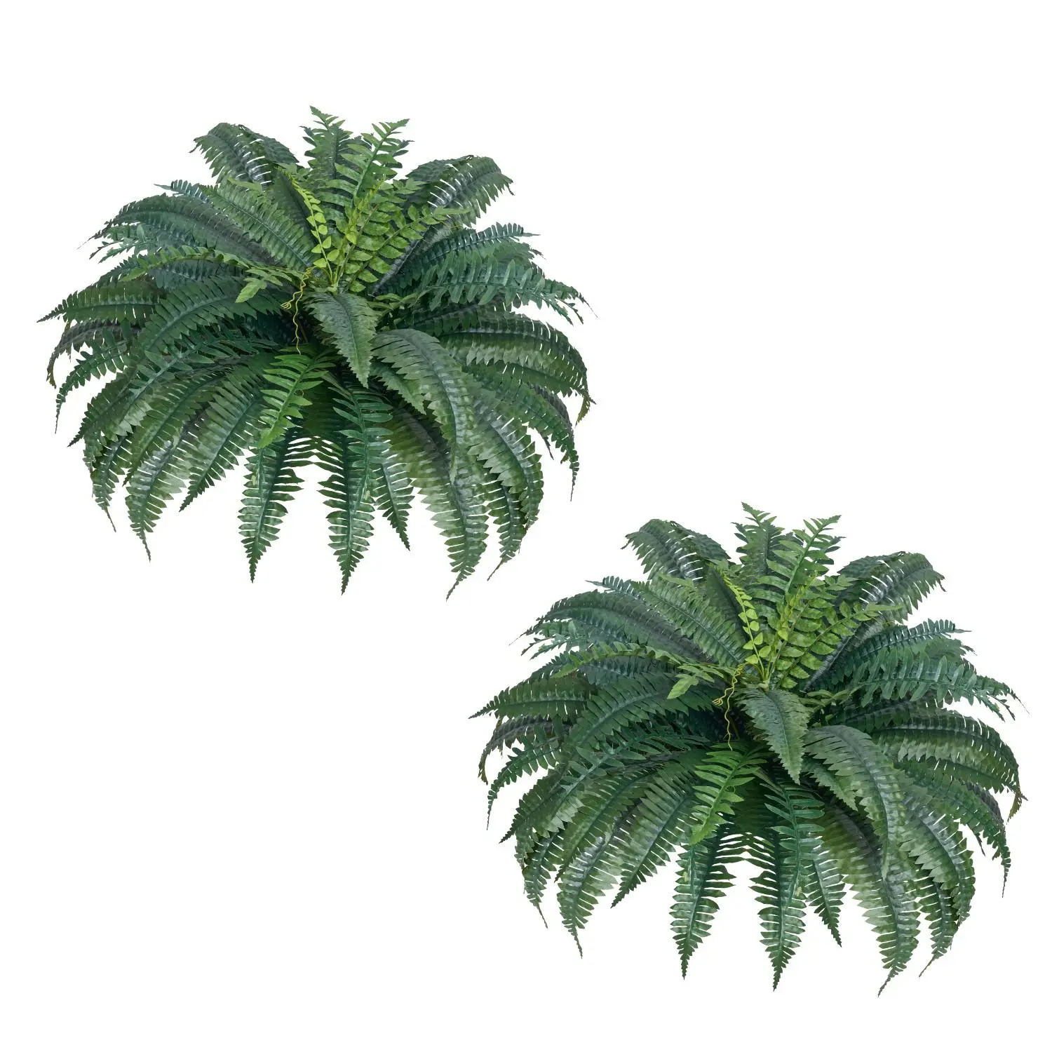 【summerfinds】VEVOR Artificial Ferns 2 Pcs, Natural Spread Diameter 43-47 Inch, Large Hanging Artificial Boston Ferns, Fake Plant Wall Decor with 50 Branches, Faux Fern for Home and Office (Flowerpot Unincluded)