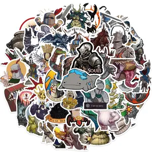50PCS DARK SOULS Game Waterproof Graffiti Stickers For Helmet Bicycle Hand Account Pencil Case Decals Sticker Sheets Sticker Packs LanLanStickersWorld