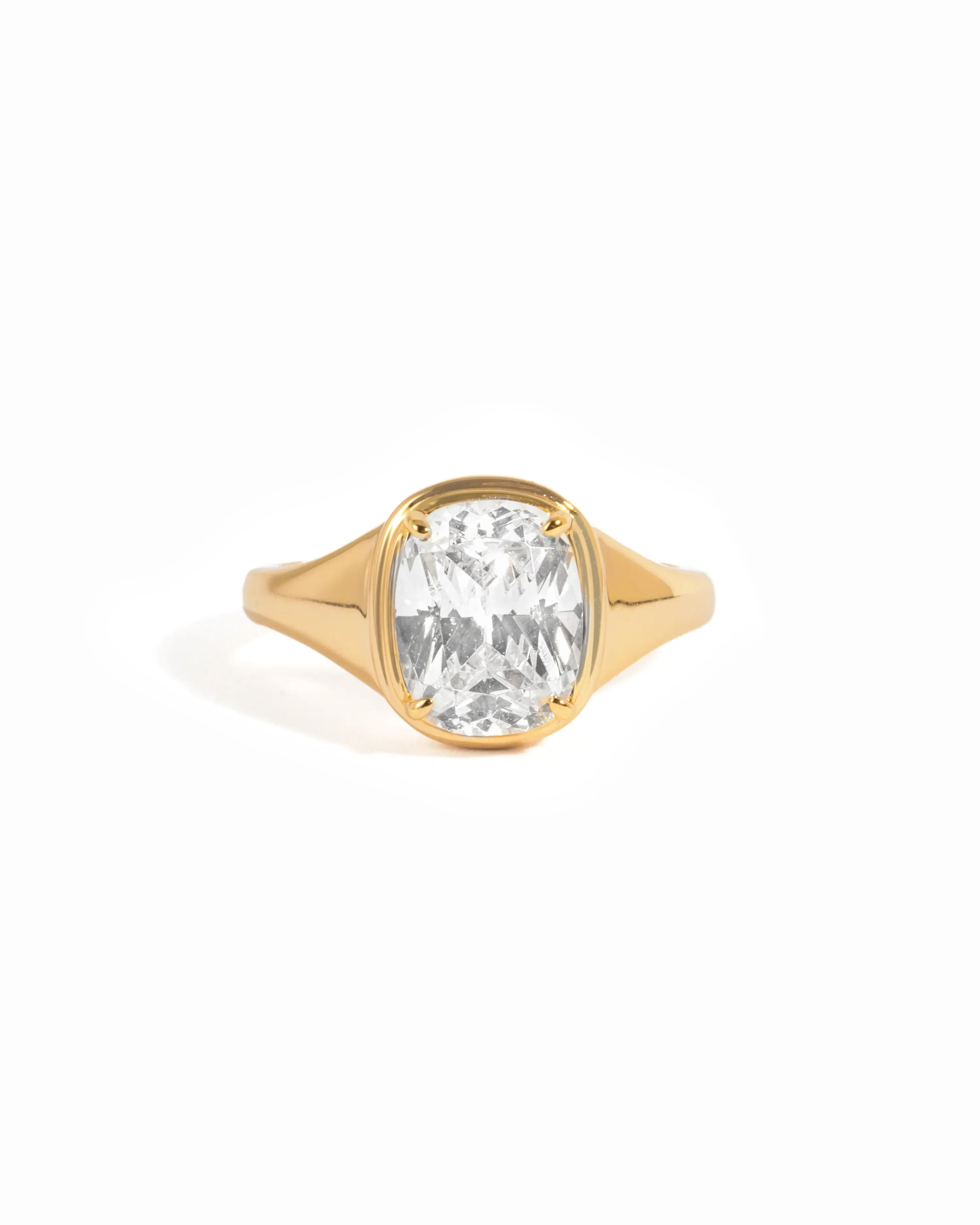 Sami Jewels Elongated Cushion Ring, 925 Sterling Silver Ring, 14K Gold Plated Ring, Cubic Zirconia Ring, Statement Ring