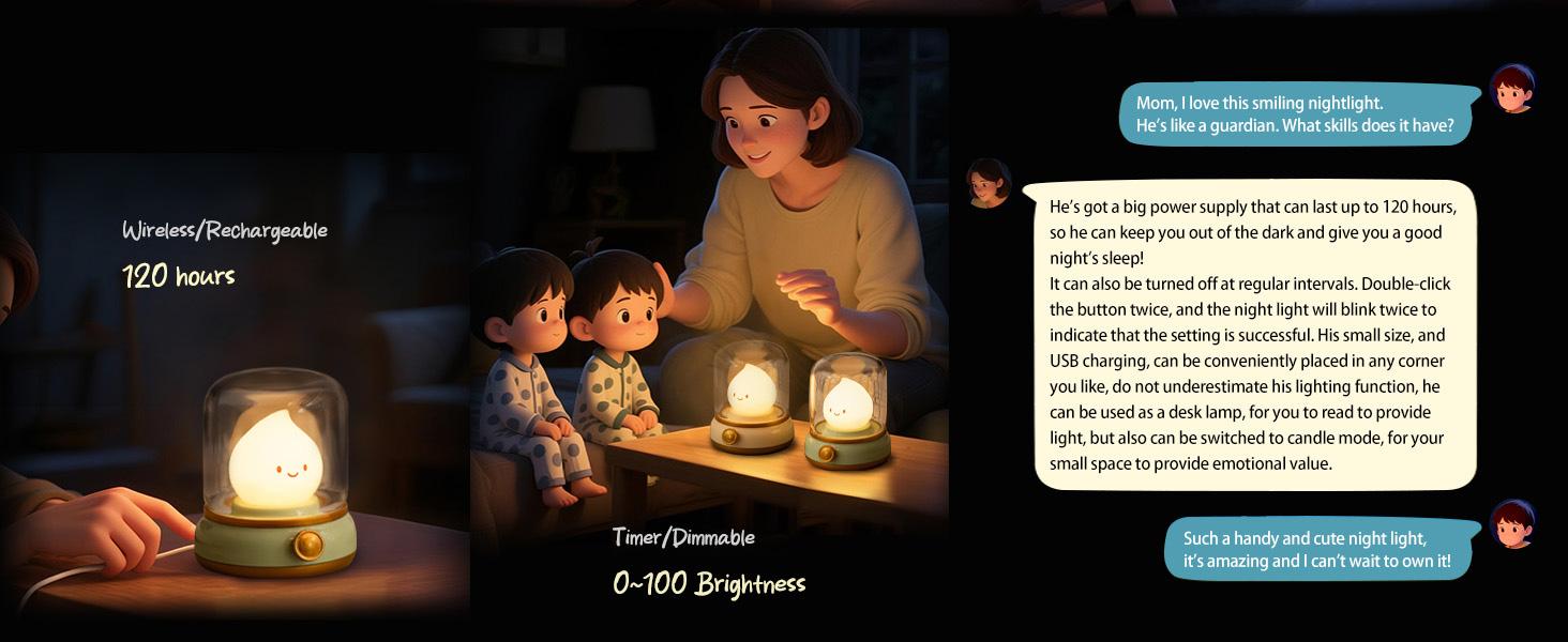 ISUNMEA Convenient & Eco-Friendly Flameless LED Kerosene Lamp - Cute Silicone Amber, Dimmable Mode, Adjustable Rechargeable DC Light-Up Feature Novelty Lighting for Kids' Bedroom Christmas Decor, LED Night Light
