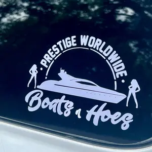 Boats and hoes car window decal, multiple sizes and colors!