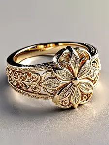 1 PC Romantic Engraved Ring For Women For Wedding Engagement Anniversary Party Jewelry Valentine's Day Gift