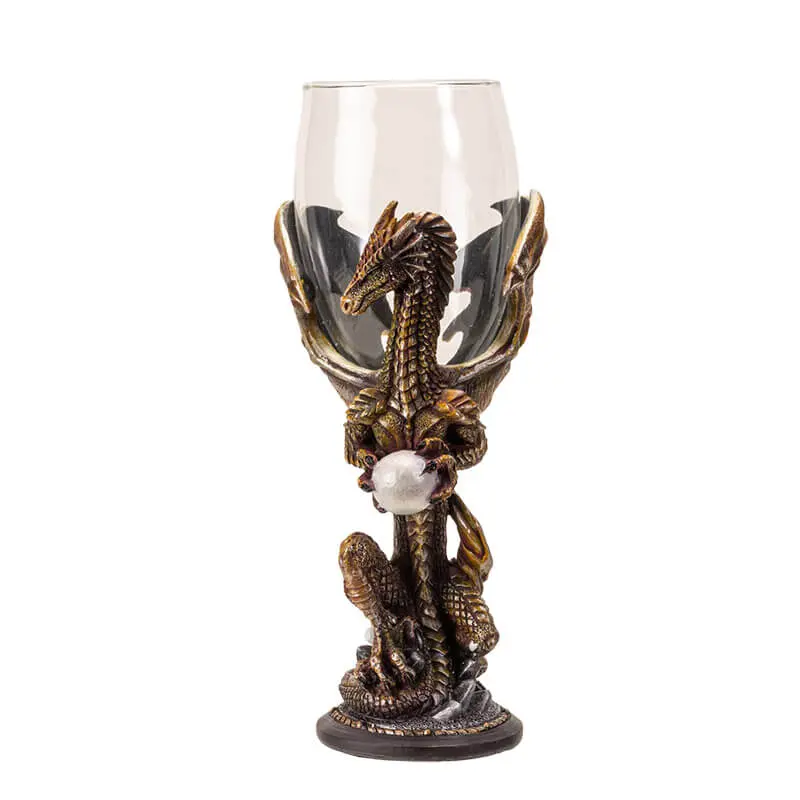 Glass Dragon Pearl Goblet - Elegant Design with Dragon Pearl Accents, Ideal for Special Occasions and Decorative Use
