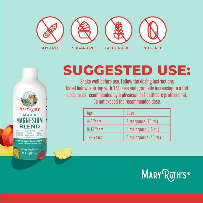 MaryRuth's Daily Multivitamin, Lymphatic Support, & Magnesium Bundle - Liquid Morning Multivitamin 15 oz - Lymphatic Support Herbal Blend - Liquid Magnesium Blend 30 oz