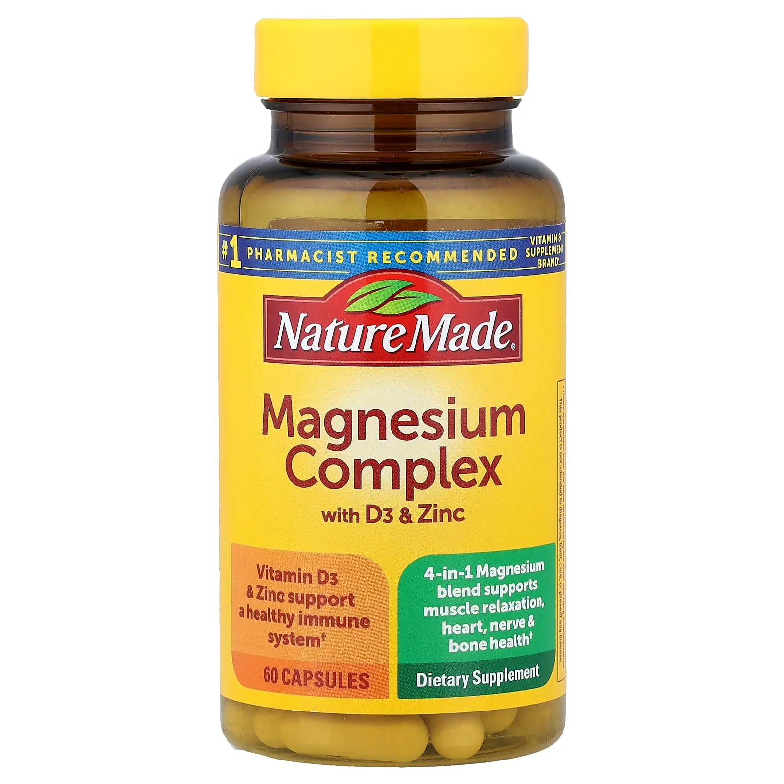 Nature Made Magnesium Complex with D3 & Zinc, 60 Capsules