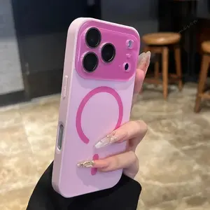 Original Magnetic Phone Case For iPhone 17 Air 16 11 12 13 14 15 Pro Max For Magsafe Big Window Charger Protector Cover