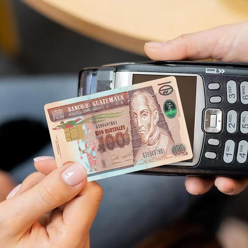 todos los Quetzales 2PC Holographic Credit Card Skin & Debit Card, Trolley & Gym Stickers for Small Chip