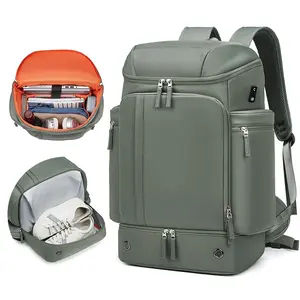 1pc Backpack, Independent Shoe Compartment, Dry Wet Separation, Constant Temperature Side Pocket, Laptop Layer, Large Capacity Main Bag, Front Zipper Pocket with Convenient Hole Design, Multi-scenario Daily Outdoor Travel Knapsack