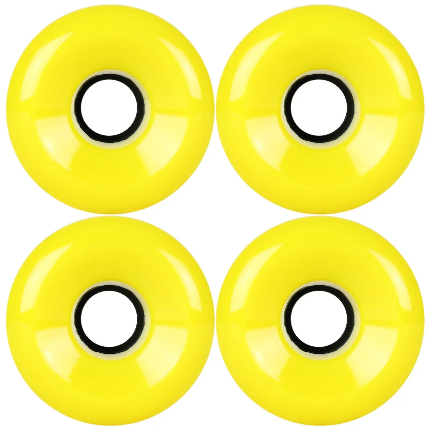 Longboard Wheels 64mm x 52mm 78A Yellow US Made
