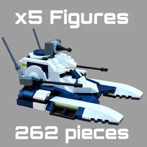 104th Wolfpack Fighter Tank 262pcs Custom Building Kit Compatible with 75342