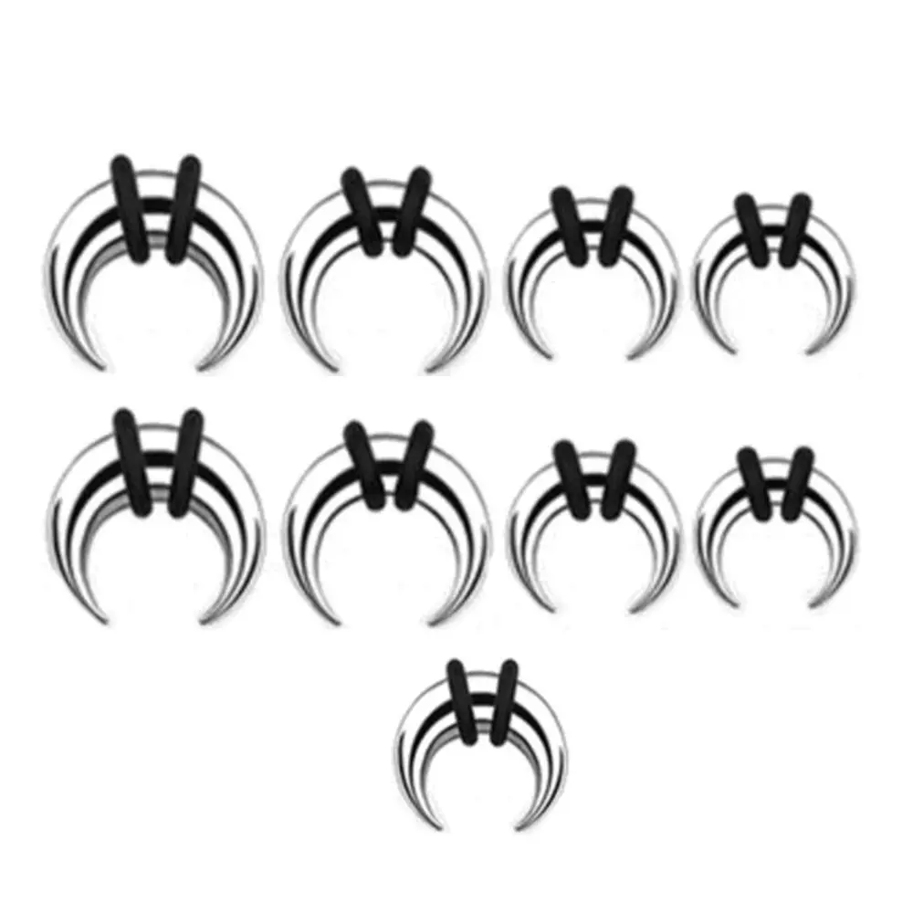 Zaya Body Jewelry 9 Steel Pinchers 0g-14g Pinchers Horseshoes Talons Tapers Crescents septum gauges 0g 1g 2g 4g 6g 8g 10g 12g 14g stretching kit