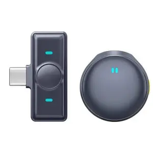 Dual Wireless Lavalier Microphone System With Charging Case Professional Studio Quality Sound For Mobile Live Streaming And Content Creation