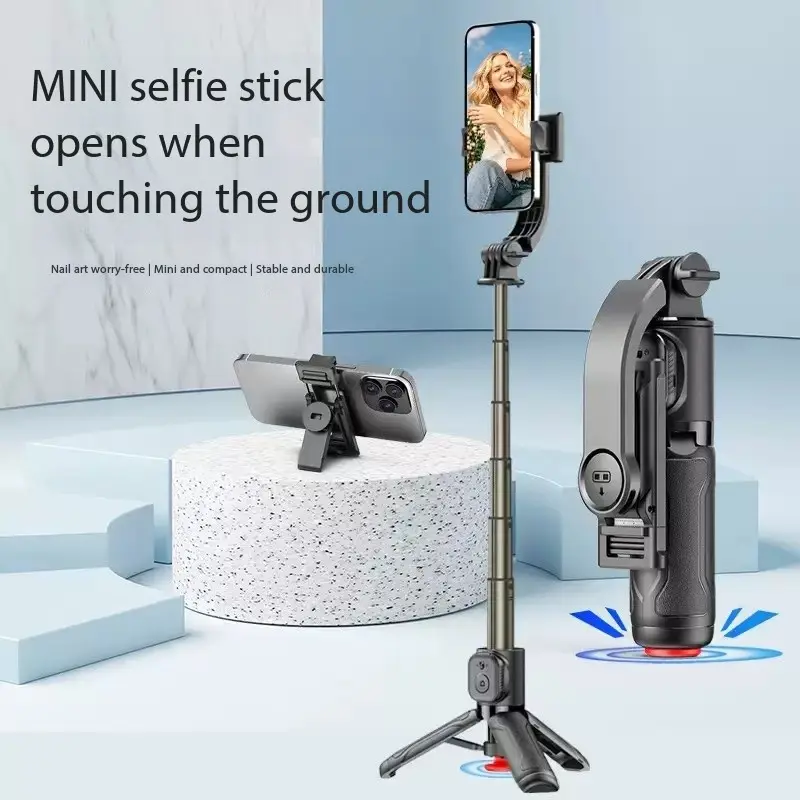 Multifunctional Mini Selfie Stick, Camera Aid , Tripod, Phone Holder, Bluetooth Selfie，Foldable，One Key Open , Suitable for Vlogs, Live Streaming, Photography Vlogging Electronics Tripod Content Creator Tools Phone Tripod