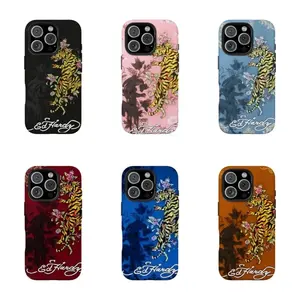 Vintage Tigers Phone Case,Cute Tiger Collage,Traditional Art Print Hardy Case for iPhone 17 16 15 14 13 12 11 Pro Max Plus Air Mini | Classic Asian Motif | Ultimate Drop Shield