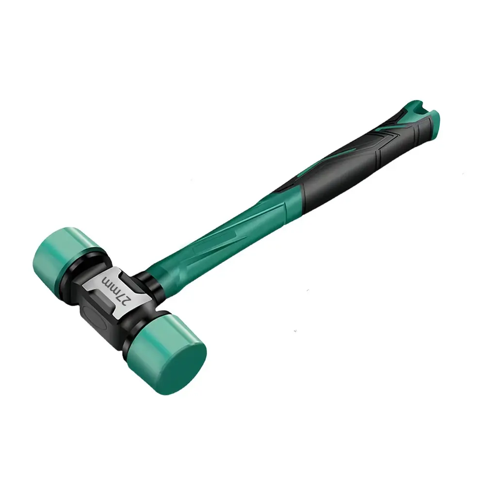 Ergonomic Rubber Hammer with Non-Slip Handle, Durable Metal Head, No Rebound, Ideal for Floor Tile Installation, Solid Rubber Tool, Hand Tools