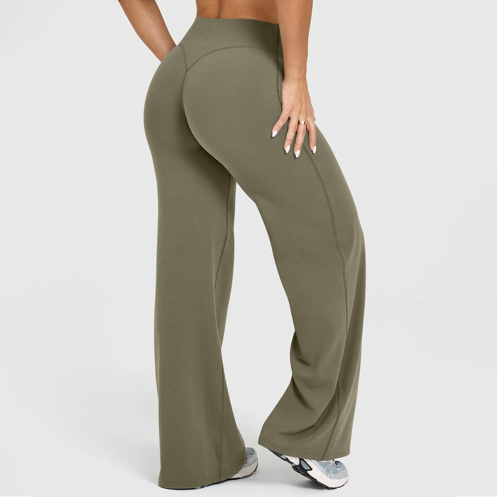 JGS1996 Women's High Waisted Straight Leg Yoga Pants - Casual Loose Outfit Lounge Pants Soft Stretchy Seamless Leggings Comfortable Flattering Activewear Summer for Workout Gym Daily Wear JGS1996 Women's High Waisted Straight Leg Yoga Pants - Casual Loose Outfit Lounge Pants Soft Stretchy Seamless Leggings Comfortable Flattering Activewear Summer for Workout Gym Daily Wear