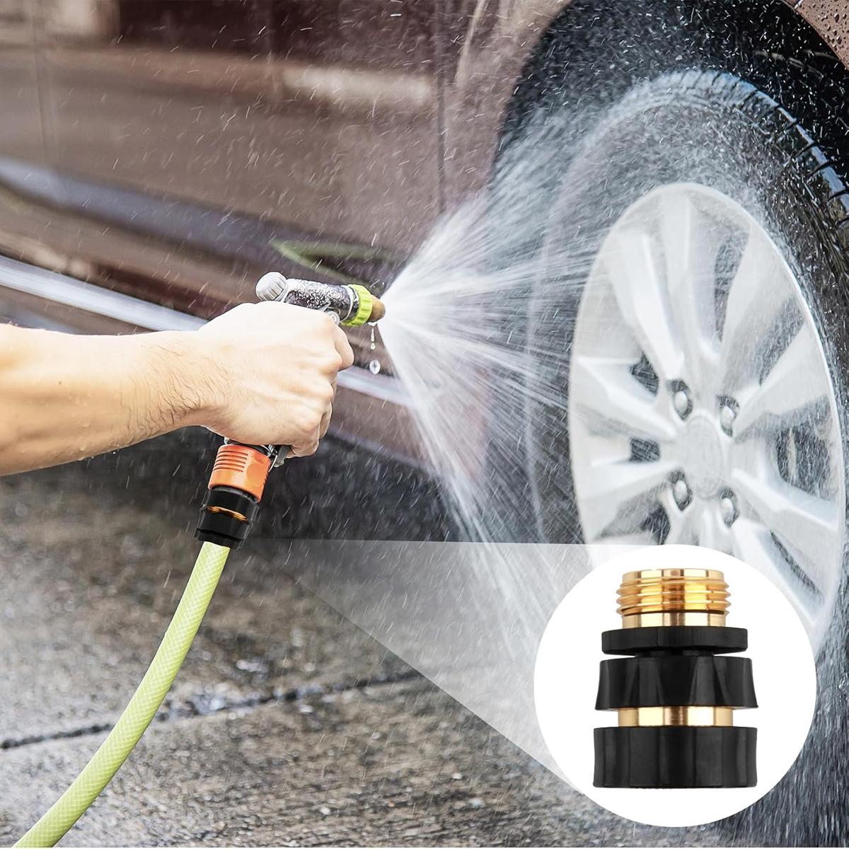 Garden Hose Quick Connector,Male and Female Garden Hose Fitting Quick Connector Rubber Washers Leak Proof Durable Aluminum 6 Set Quick Connect Hose Fittings for Garden Hose Quick Connector with Gasket,3/4 Inch Attachment Quick#MothersDayGift #GiftsForHer