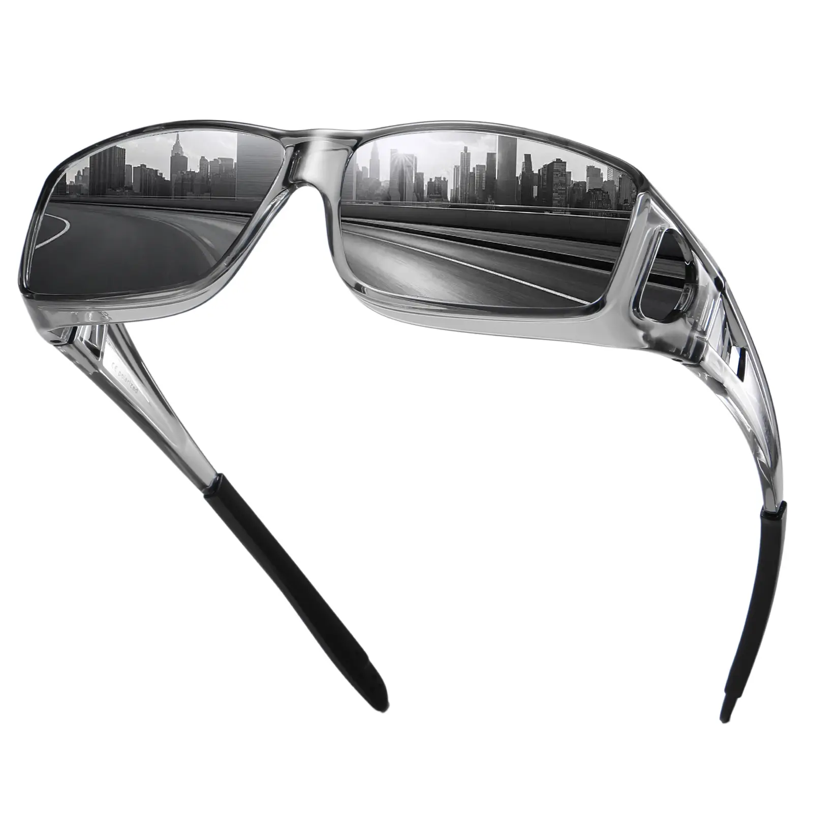 Transparent Grey Frame Grey Lens