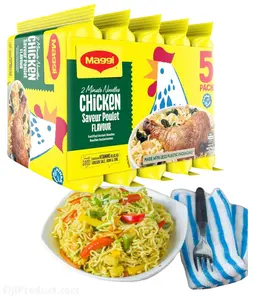 Instant 2 Minutes Maggi Noodles - Chicken Flavor with Seasonings - Pack of 20 x 80g HALAL