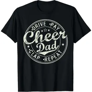 Cheer Dad Shirts for Men Father's Day Funny Cheerleader Dad T-Shirt