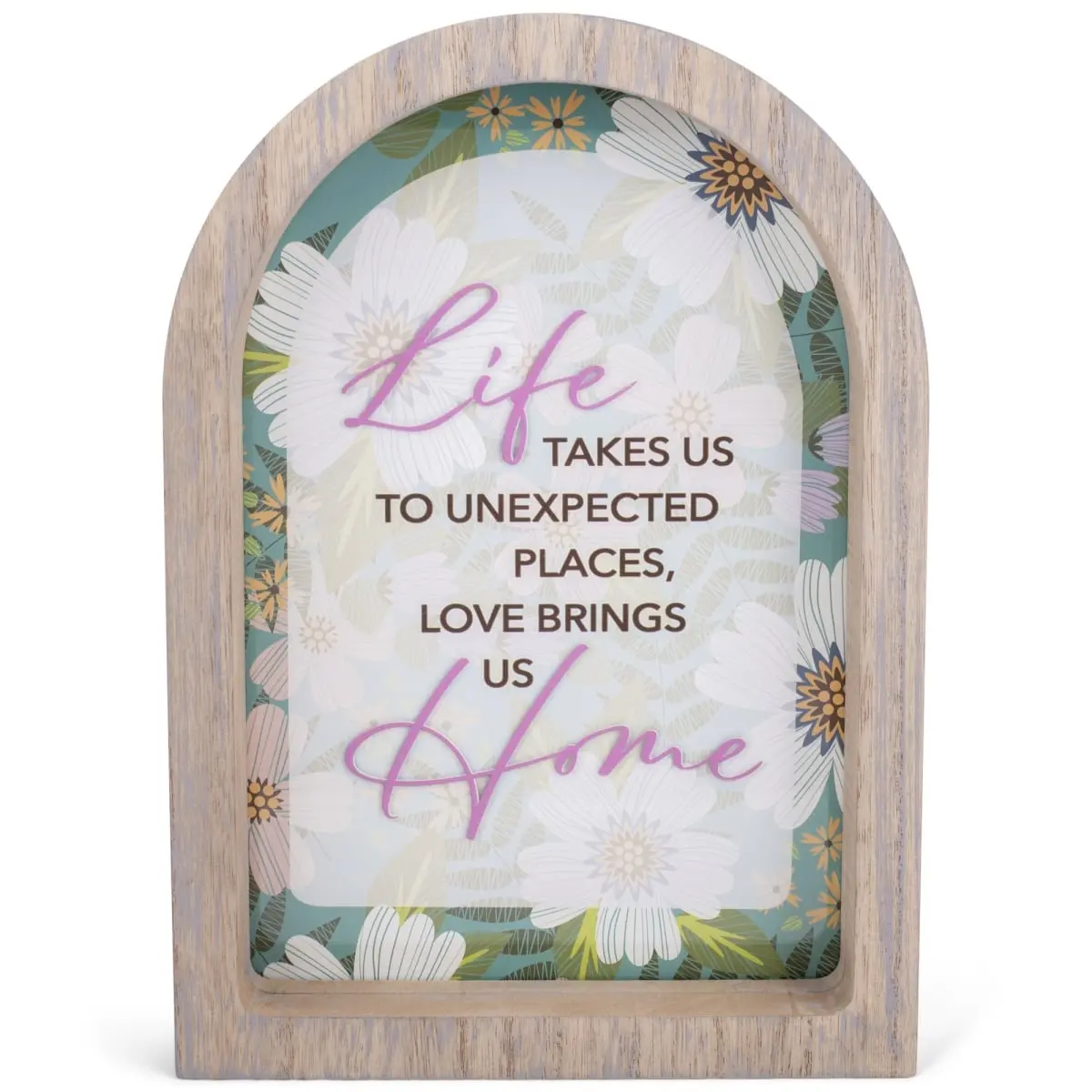 Dicksons 9x13 Flowers Wall Frame - 360-Degree Rotating Stand Arch Frame, Dimensional Design, Glass Insert, Home Decor Wall Display (Formerly FRMA29)
