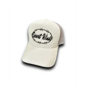 Barbed Corduroy Trucker Hat (White)