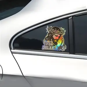 [2-Pack] Jesus Christ Stickers, Suitable for Cars, Trucks, SUVs, Glass Doors, Windows, and Refrigerators - Colorful - Size: 15cm x 15cm