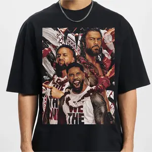 The Usos Tag Team Legacy Black T-Shirt – Twin Energy Wrestling Graphic Tee, Unisex Streetwear Look, Perfect Gift for WWE Fanatics