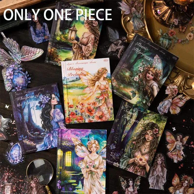 40pcs Fairy Theme Sticker Pack, Sticker Set, Art Stickers, Craft Paper Decorative Stickers, Diary Notebook Collage Background, Creative Gift Material, Decoration Sticker, Scrapbook Accessories, Scrapbooking Ephemera
