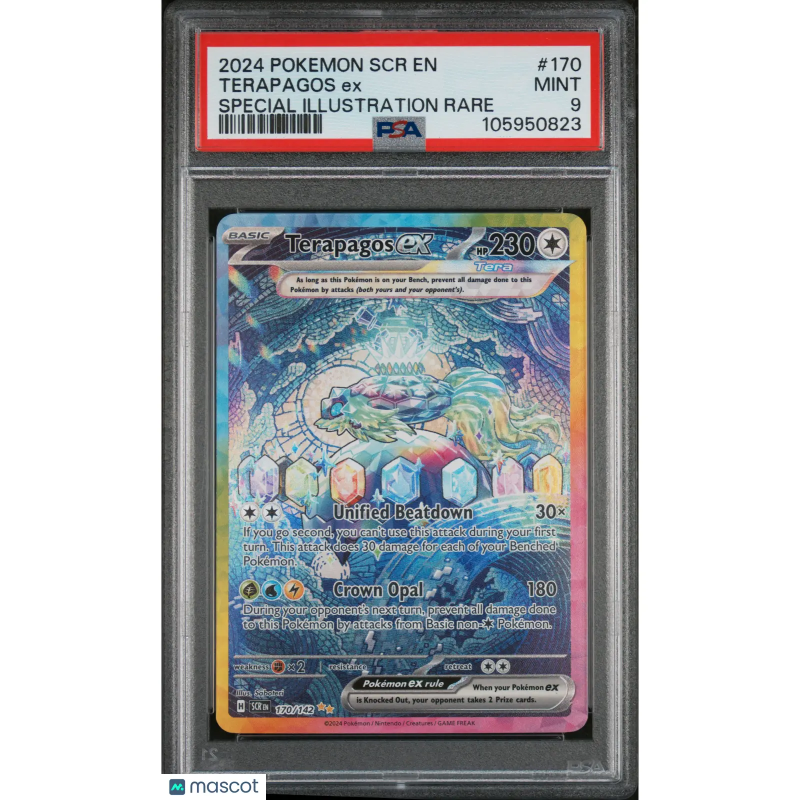 2024 Pokemon Stellar Crown Terapagos EX #170 9 Special Illustration Rare