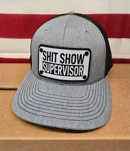 Shit Show Supervisor Custom Metal & Leather Richardson Snapback Hat