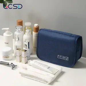 LCSD Large Capacity Travel Toiletry Bag Hanging Design Multi-functional Storage for Toiletries Travel Essentials Navy Blue
