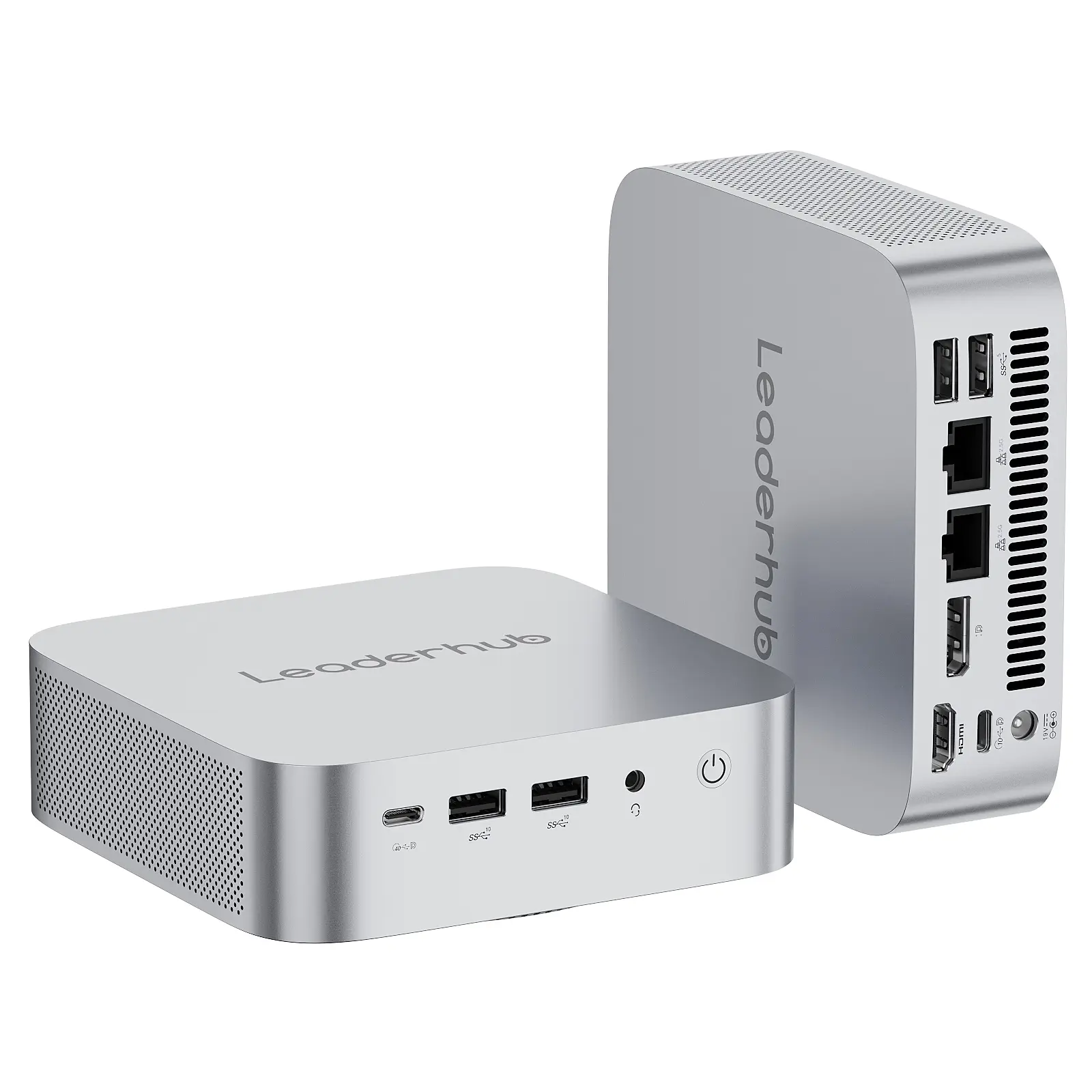 Leaderhub AD8 Mini PC | Mini Gaming PC| AMD Ryzen 7H 255| Mini Desktop Computer| LPDDR5 32GB|  1TB SSD| Dual 2.5 Gigabit Ethernet|  Support 4 Screen Display|  WiFi 6| BT 5.2