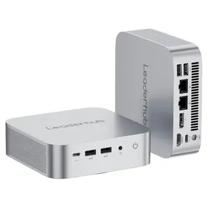 Leaderhub AD8 Mini PC | Mini Gaming PC| AMD Ryzen 7H 255| Mini Desktop Computer| LPDDR5 32GB|  1TB SSD| Dual 2.5 Gigabit Ethernet|  Support 4 Screen Display|  WiFi 6| BT 5.2