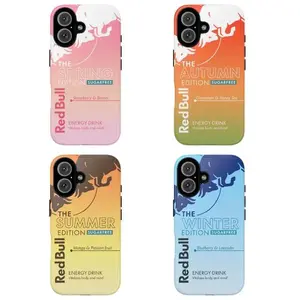 Red Bull Night Shift Edition Phone Case, Ombre Gradient Pastel Tiger Aesthetic, Cool Work Vibe Accessory Gift, Compatible with iPhone 17 Pro Max 16 Plus 15 14 13 12 11 Air, Samsung Series