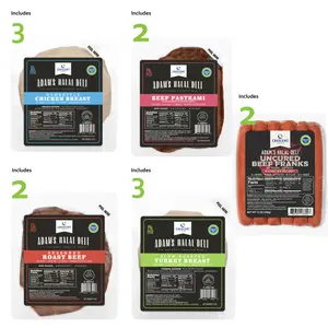 Adam's Halal Deli 12-Pack Variety Deli Sampler Bundle