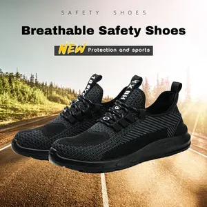 Sport Shoes for Men Women Safety Shoes Lightweight Breathable Industrial Construction Shoes Work Shoes