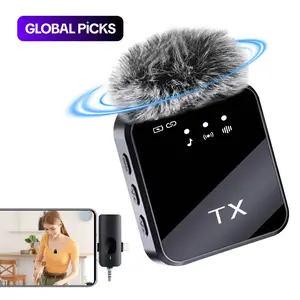 Wireless Lavalier Microphone for Phone iPad TypeC Lapel Mics Plug-Play 2.4G Ultra-Low Delay Noise Reduction Chip Working Time Live Streaming Mic for Video Recording Interview Podcast Vlog #GLOBAL PICKS