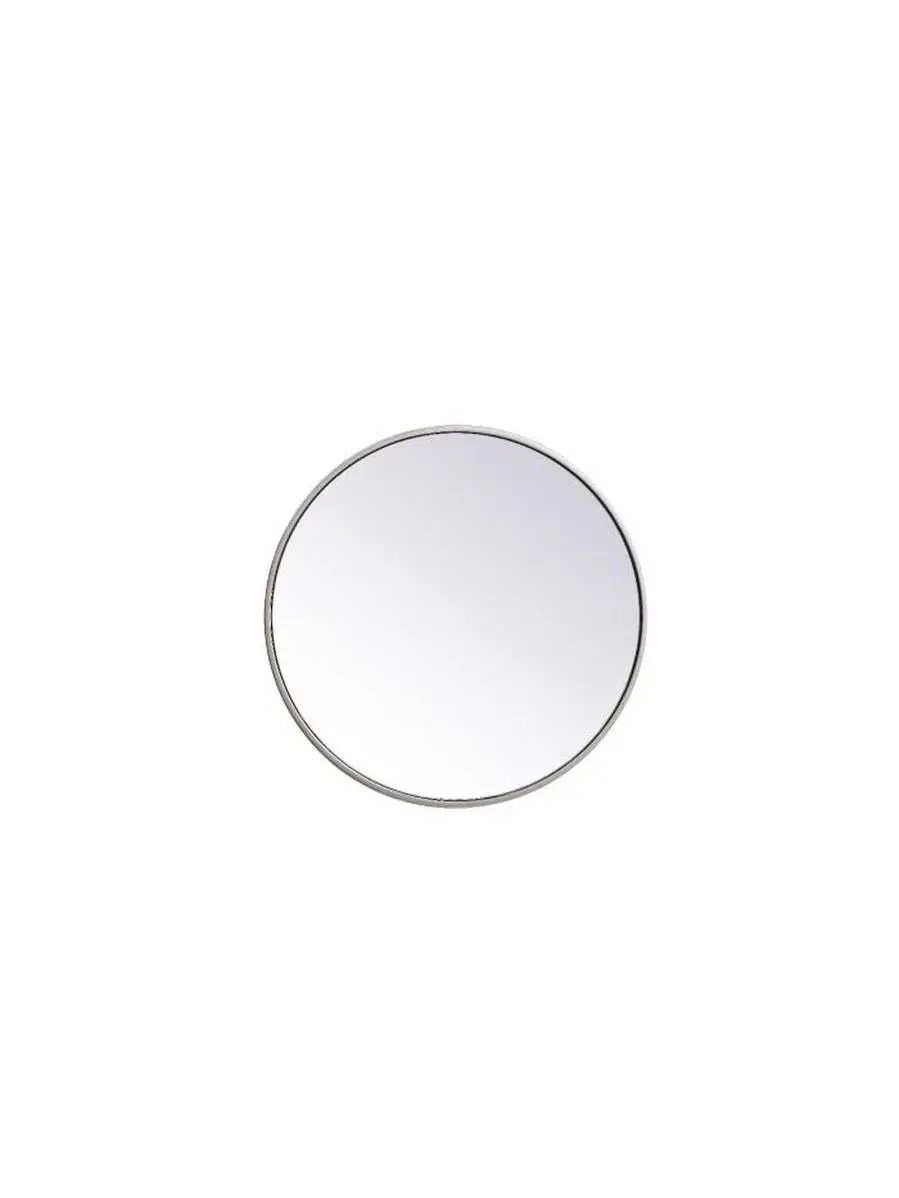 Elegant Decor MR4821S 21 in. Metal Frame Round Mirror, Silver