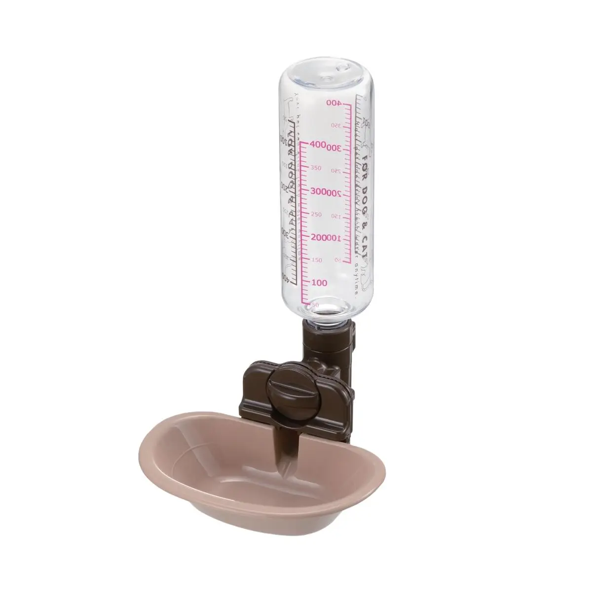 Richell Plastic Pet Rehydration Station - 6.7x7.9x10.9 in, 0.4 lb Universal Design, Detachable, Attaches to Pens, Graduation Lines, Mess-Free Fill, Includes Stopper for Daily Use