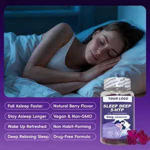 Somairu Natural Gummies Premium Sleep Support with 5-HTP & South African Cactus Gel Vegan Non-GMO Melatonin Rich for Better Sleep