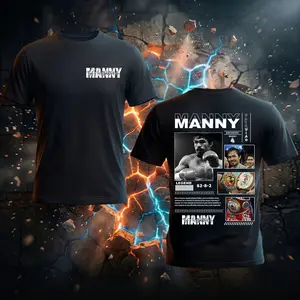 CCMA STORE Manny Pacman Pacquiao Undisputed Champion Heavy Cotton T-shirt Pacquiao Boxing Shirt Fan Apparel Gift For Boxing Fan Menswear Breathable Print.