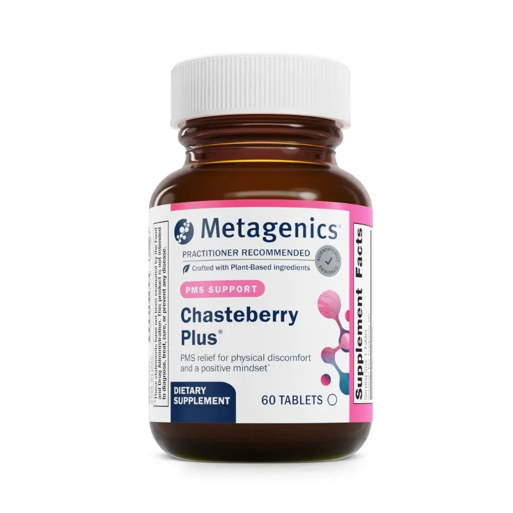 Metagenics Chasteberry Plus - Hormone & Reproductive Health with Chasteberry, Black Cohosh & Ashwagandha - Supports Menstrual & Menopause Balance - Non-GMO, Gluten-Free, Vegan - 60 Tablets