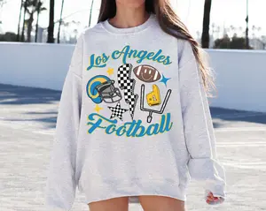 Retro Los Angeles Football Crewneck Sweatshirt T-shirt Vintage Los Angeles Football Sweatshirt Rams Sweatshirt